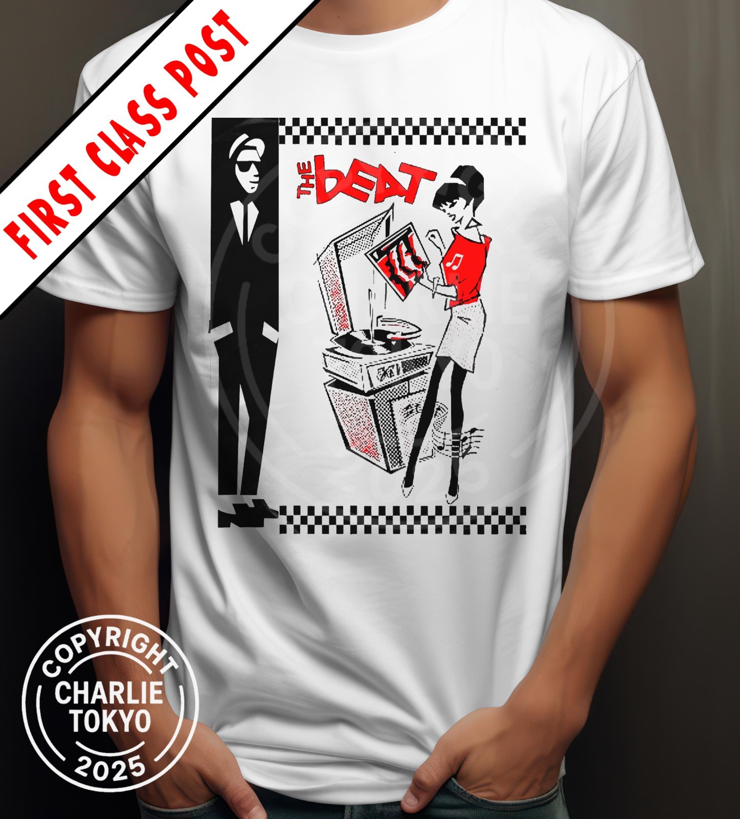 Men’s 2-Tone Ska T-Shirt The Beat Specials 1970s Selector Bluebeat