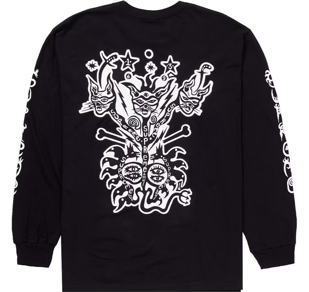 2021 Supreme Clayton Patterson L/S Tee Black Medium M gallery
