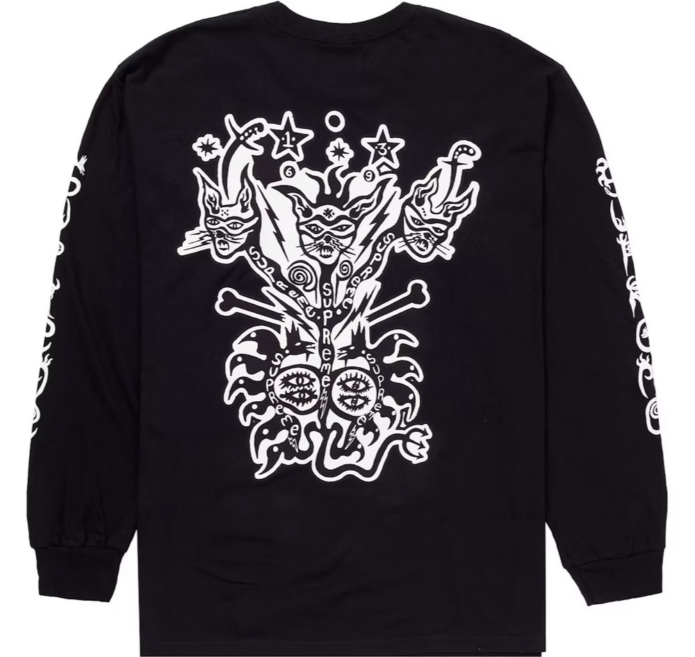 2021 Supreme Clayton Patterson L/S Tee Black Medium M