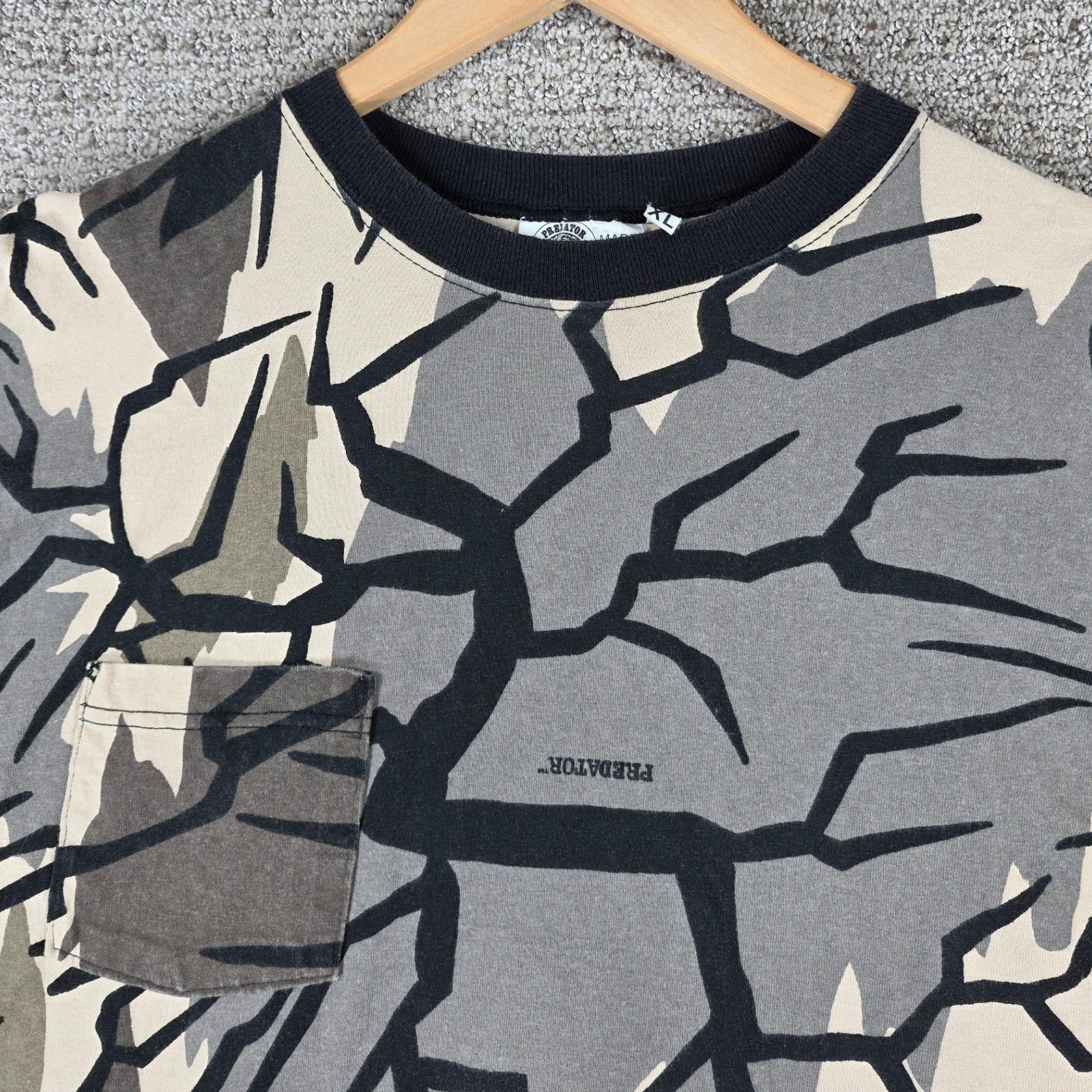 Predator Camouflage Mens XL Long Sleeve Pocket T-Shirt Gray Fall Camo USA gallery