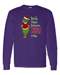 The Grinch – Rock, Paper, Scissors, Throat Punch, I Win! – Long Sleeve T-Shirt