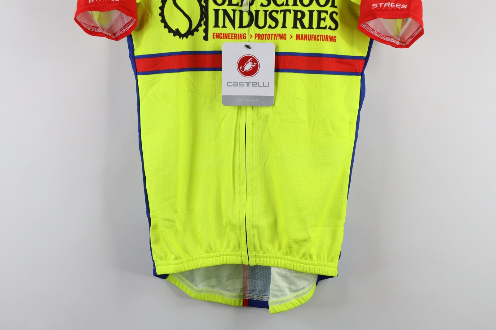 New Castelli Mens M Spell Out BMC Old School Industries Full Zip Cycling Jersey gallery