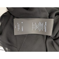 Saint Laurent Paris Blouse Manches Courtes Drape T-Shirt in Black BNWT 48