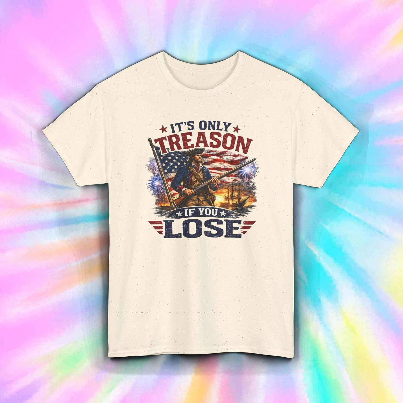 Its Only Treason If You Lose Funny Patriotic 4th July Shirt S-5XL gallery