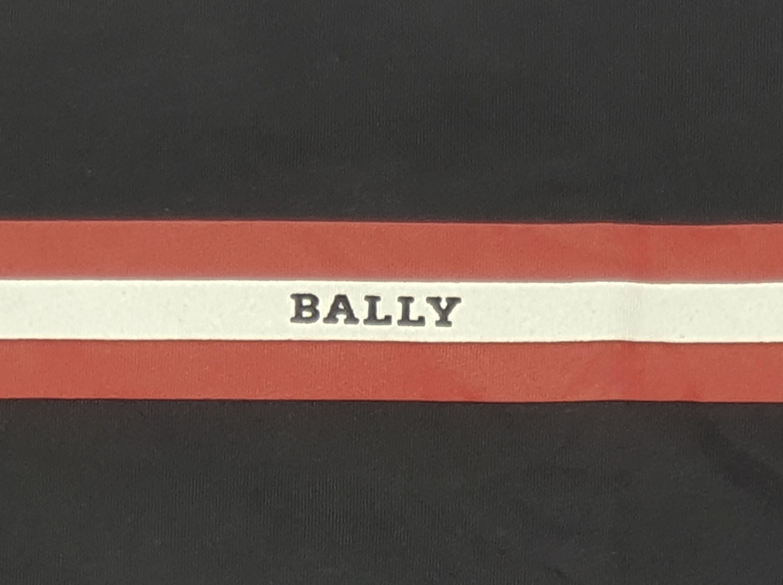 Bally 6233733 Men's Black 100% Cotton Striped Logo T-Shirt MSRP $300 gallery