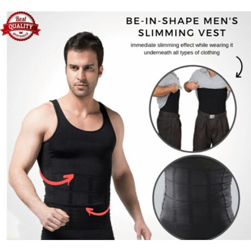 Be-In-Shape For Men's Slimming Vest Ultra Durable Compression Shapewear Tank Top gallery