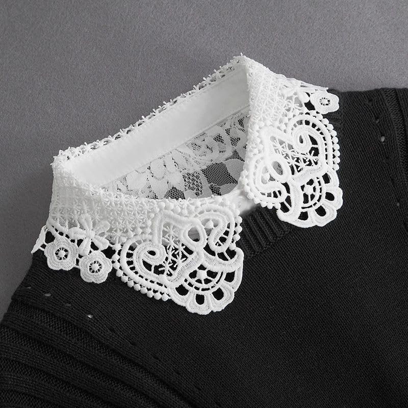 BEoneBEwin Fake Collar Detachable Dickey Collar, White Lace Collars Half Shir... gallery