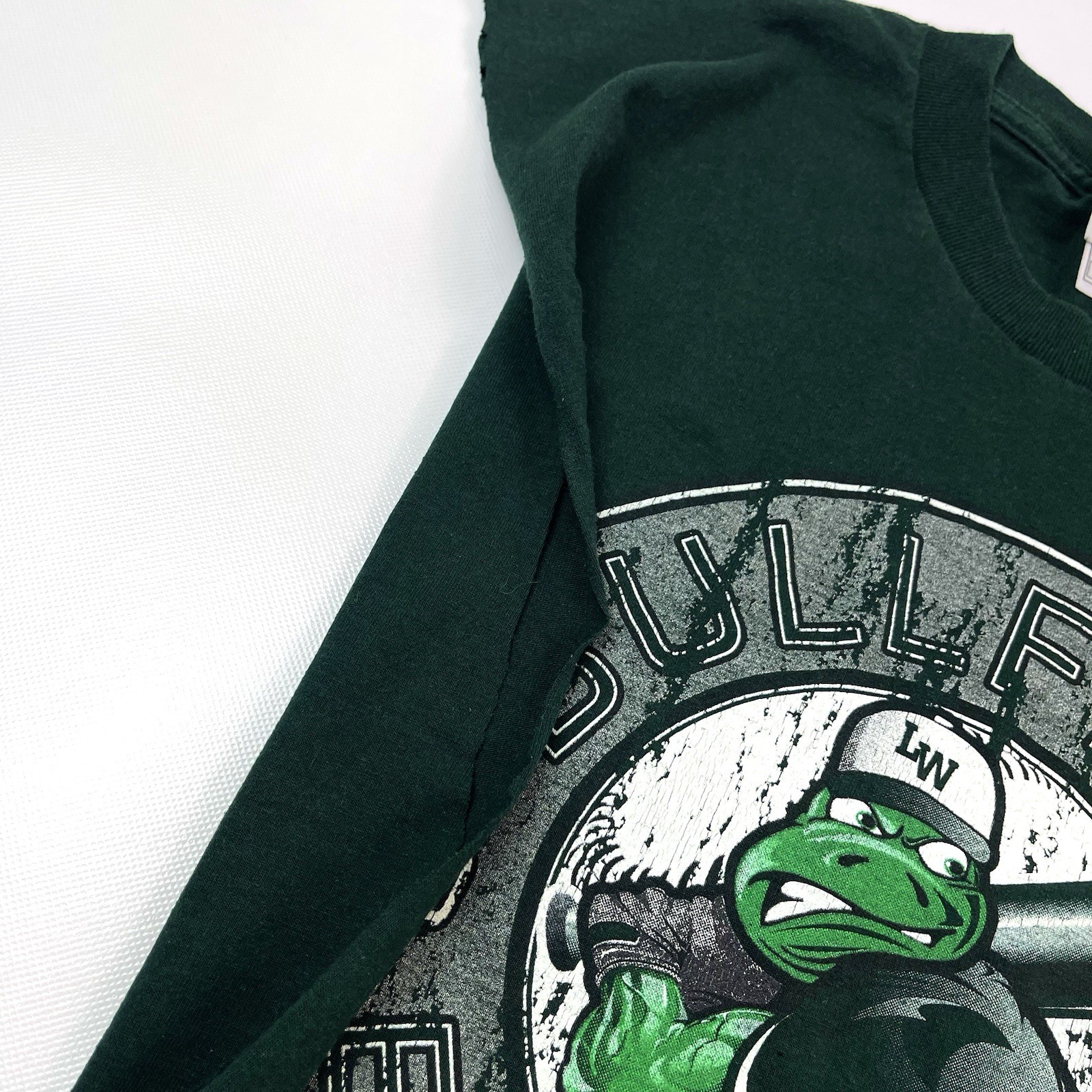 Bullfrog Baseball 2002 Sleeveless Customized Cut-Off T-Shirt Green Men’s L gallery