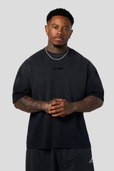 Youngla Men’s 4216 Summer Soft Tee Black Wash Small