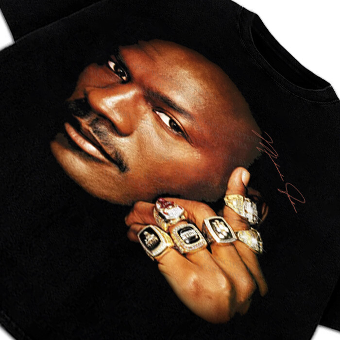 Michael Jordan Six Championship 6 Rings Last Dance Graphic 90's Bulls T-Shirt gallery