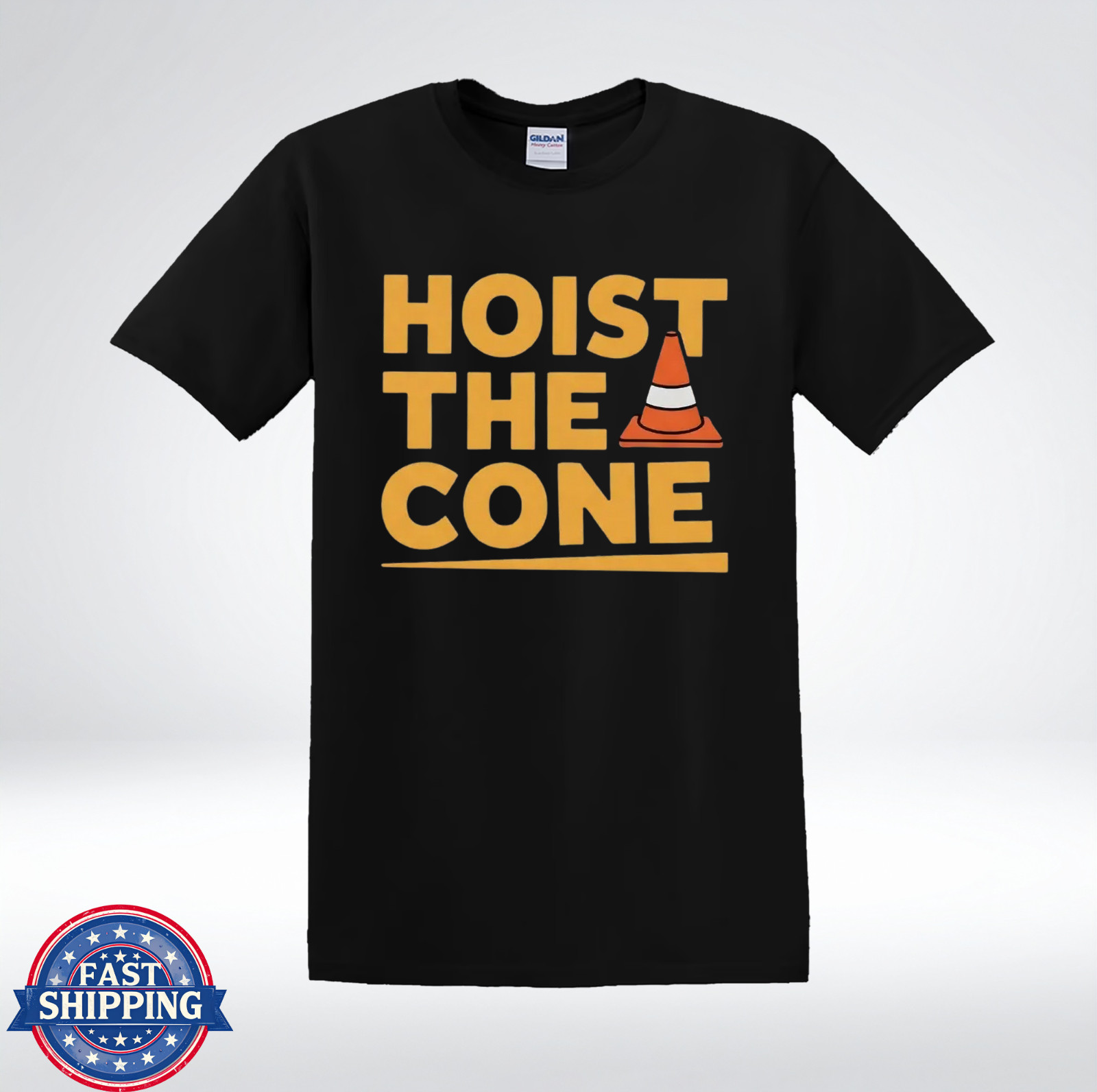 Construction Humor Shirt Hoist The Cone Funny Worker T-Shirt gallery