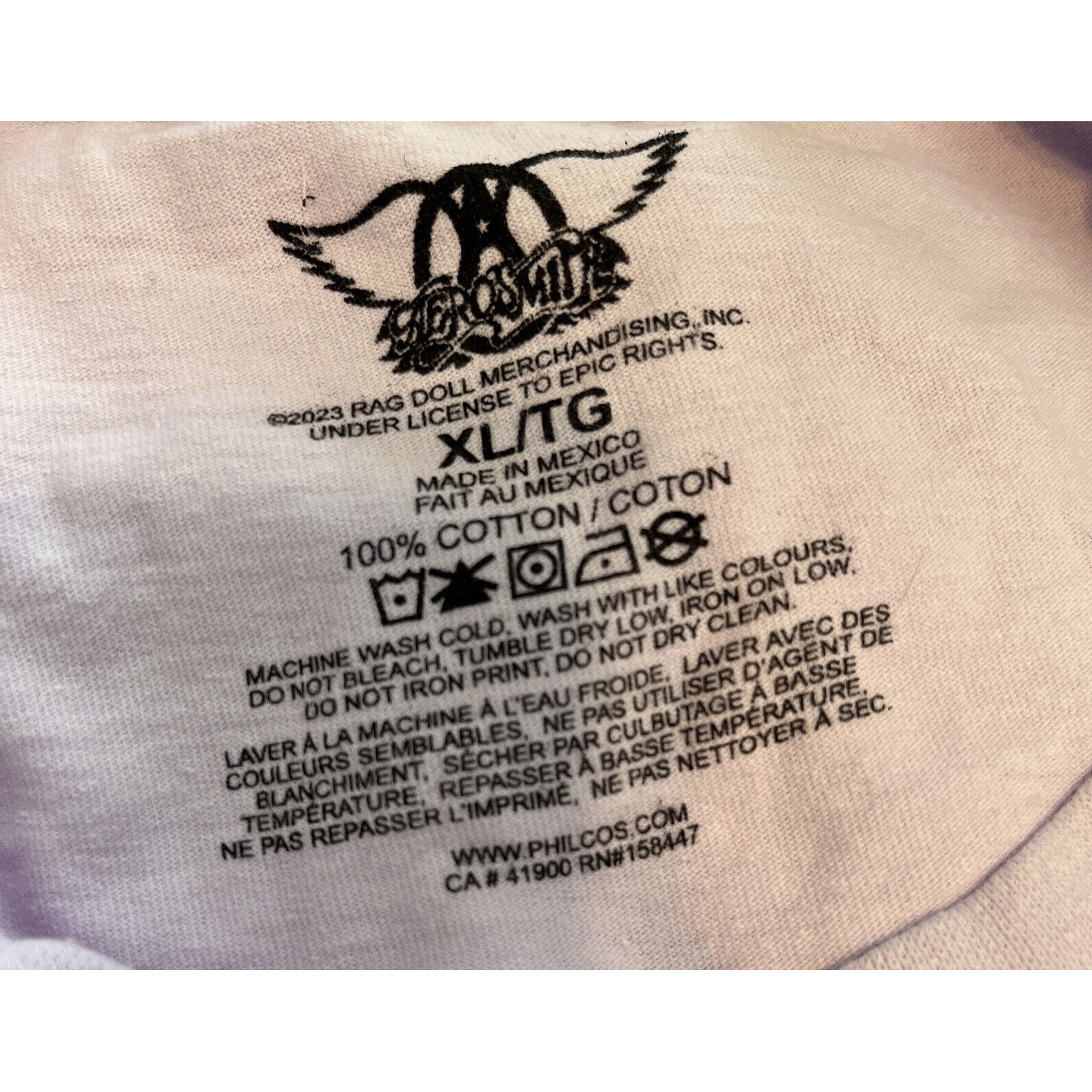 Aerosmith Graphic T-Shirt Mens XL Light Purple Good Graffiti Logo Rock Band Tee gallery