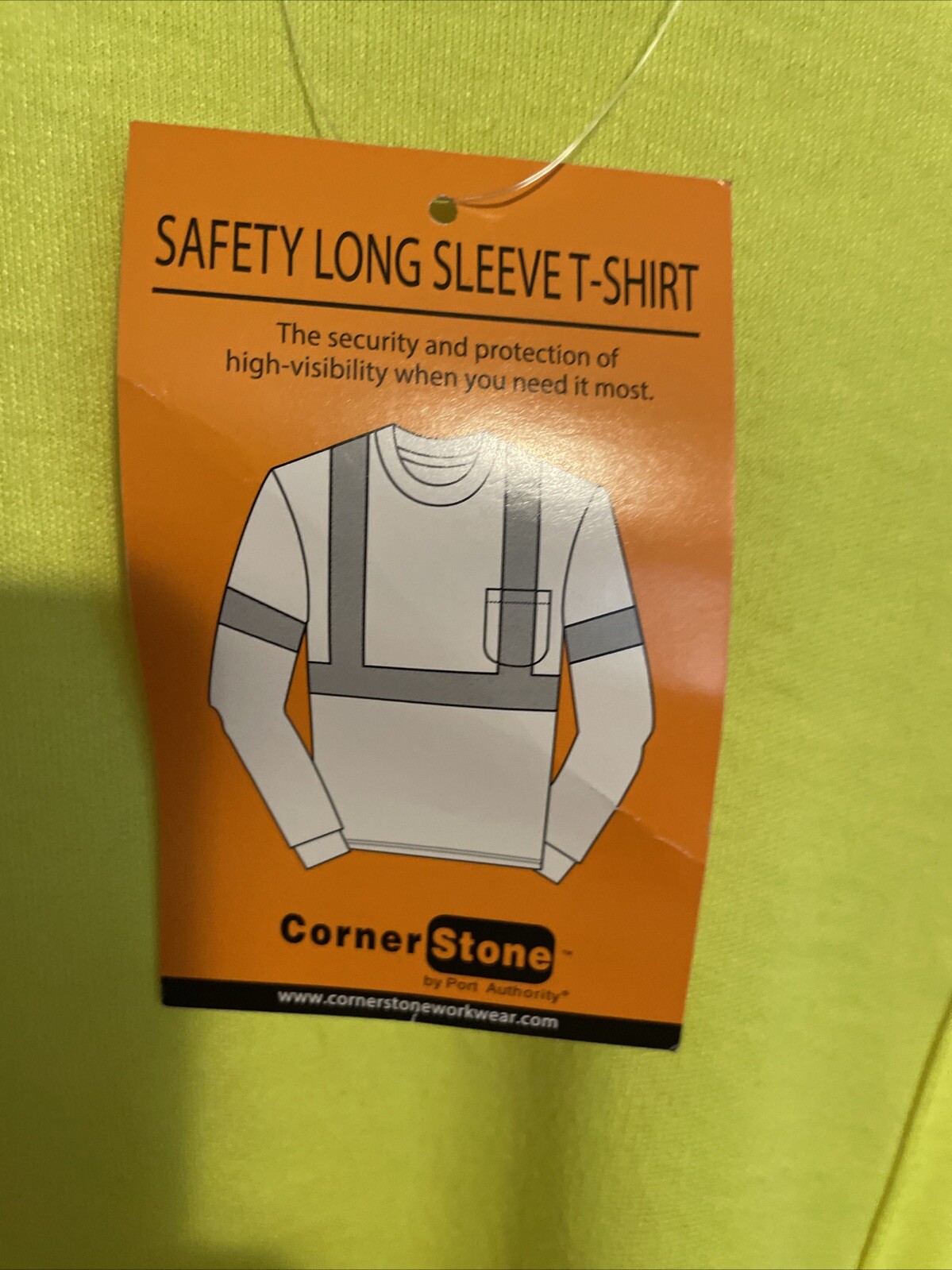 NWT CornerStone Safety Shirt XL Pocket LS Reflective ANSI 107 Class 2 CS401LS gallery