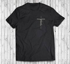 Jesus Cross Embroidery T-Shirt – Embroidered Bible Christian Shirt Gospel Tee