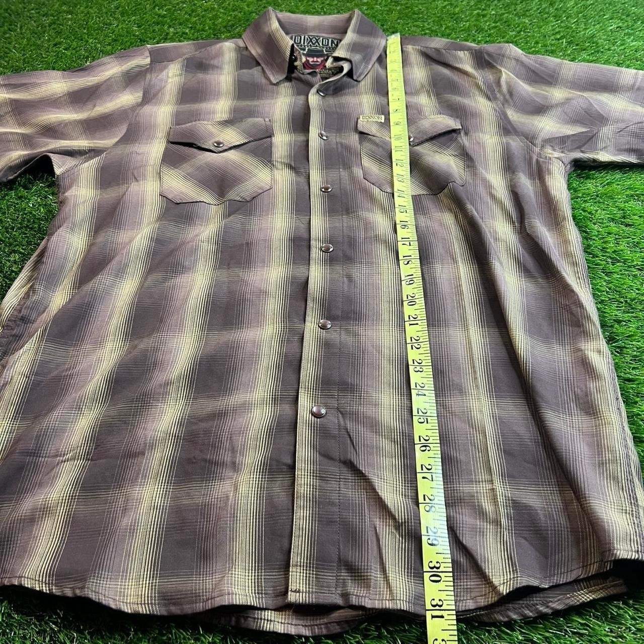 Dixxon Flannel Co The Wyatt Bamboo Blend Plaid Snap Shirt Brown Large L gallery