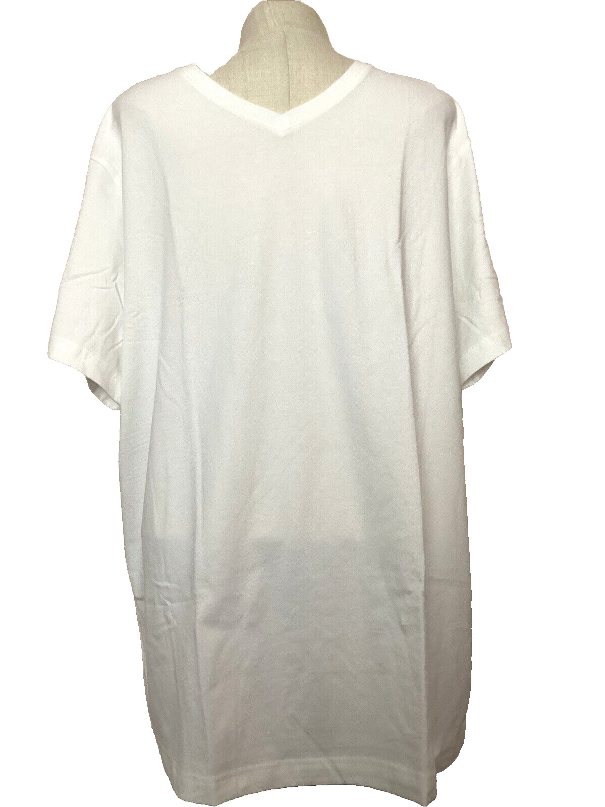 GEORGE White Short Sleeve V-Neck Tee Shirt Sz. 2XL* gallery