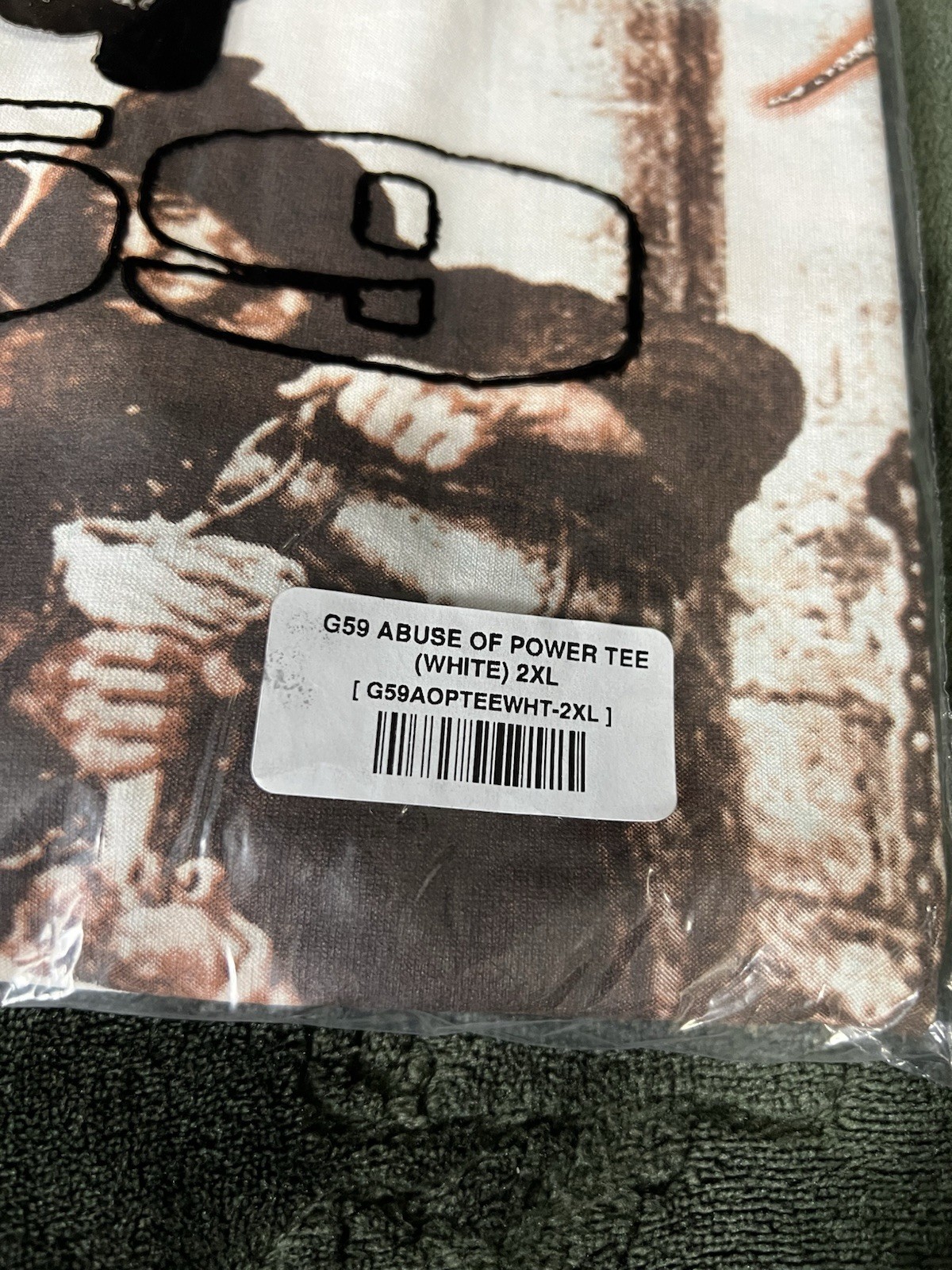 G59 $UICIDEBOY$ ABUSE OF POWER TEE 2XL - White - New With Tags gallery