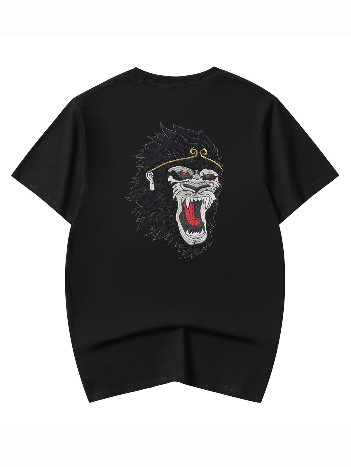 Niepce Men's Raging Monkey Embroidery Tee Japanese Streetwear T-Shirt gallery
