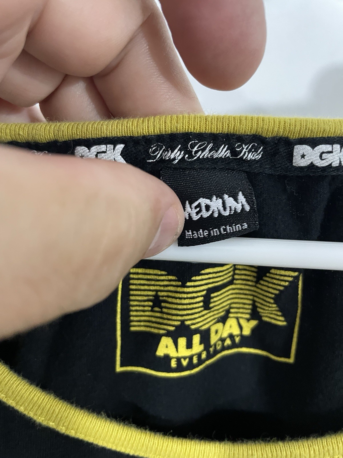 DGK All Day Basketball Shirt Tank Size Medium Yellow Black Preowned Good gallery