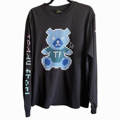 Teddy Fresh Pixel Teddy Long Sleeve T-Shirt – Black – Size Medium – Rare
