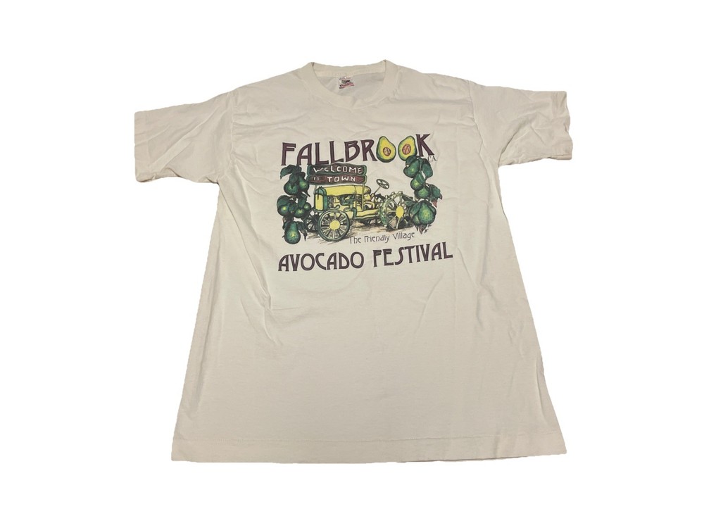 Vintage 90s Fallbrook California T-shirt Avocado Festival Tee Retro Size Large