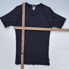 Vintage 90’s YMLA Ribbed Stretch Top T Shirt Size Women’s Large Rave Goth Punk