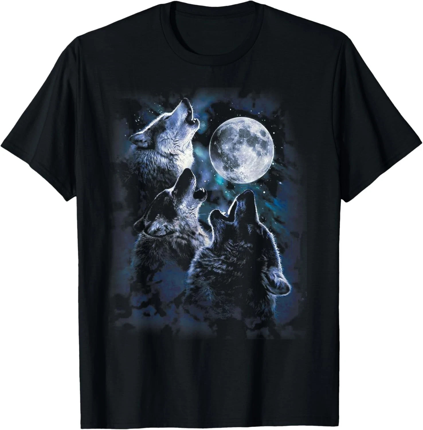 Wolf Howling At The Moon T-Shirt Wildlife Wolves Lovers Men T-Shirt gallery
