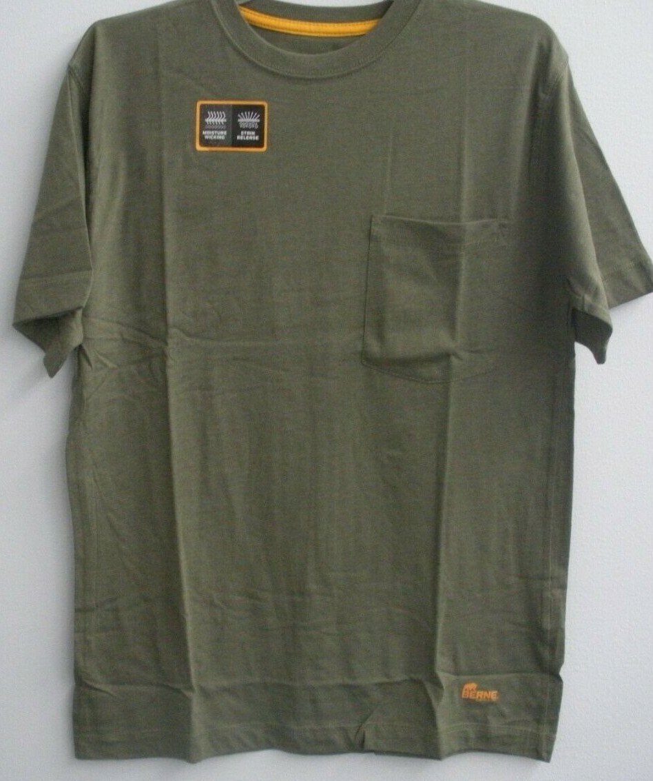 Berne Lightweight Performance Short Sleeve Pocket T-Shirt Berne BSM38 LCNOlive gallery