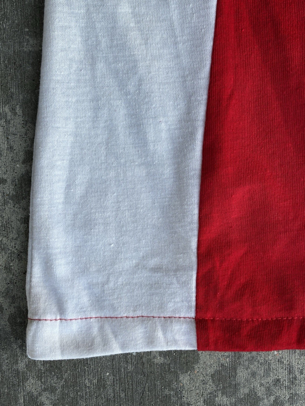 Levi’s Vintage 1984 USA West LA Olympics V-neck Ringer Collar Tee XL 22” X 27” gallery