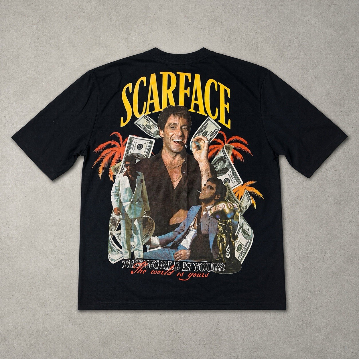 Scarface x Reason The World Is Yours Graphic T-Shirt Black NWT Size Large gallery