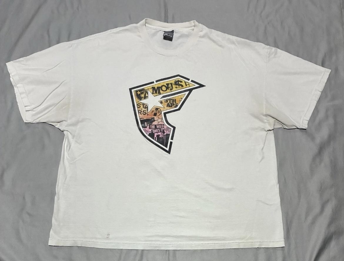 Famous Stars & Straps Shirt Mens 3XL White Big F Logo Graphic Skate Streetwear