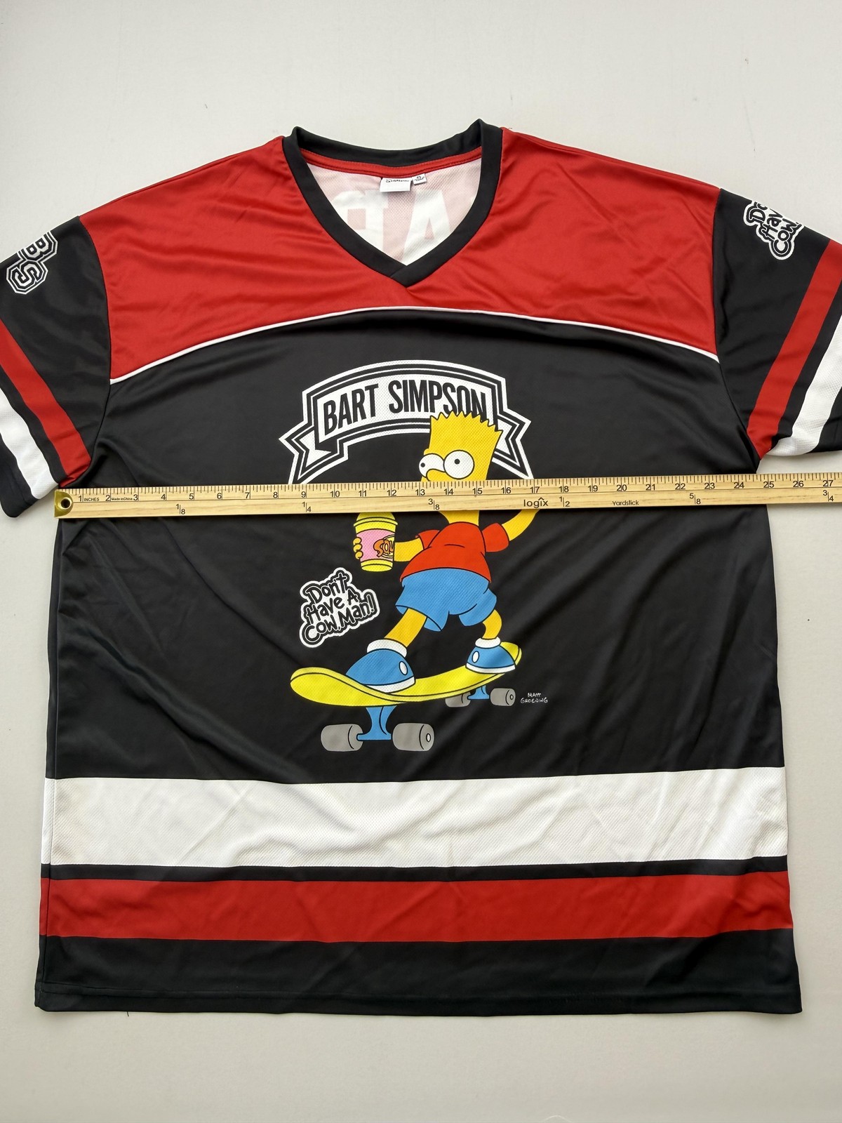 The Simpsons Shirt Mens XL Black Bart Simpson 89 Jersey Graphic Tee Skateboard gallery
