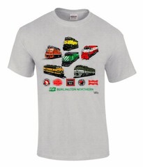 Burlington Northern Heritage trains lover Authentic Railroad T-Shirt [17]