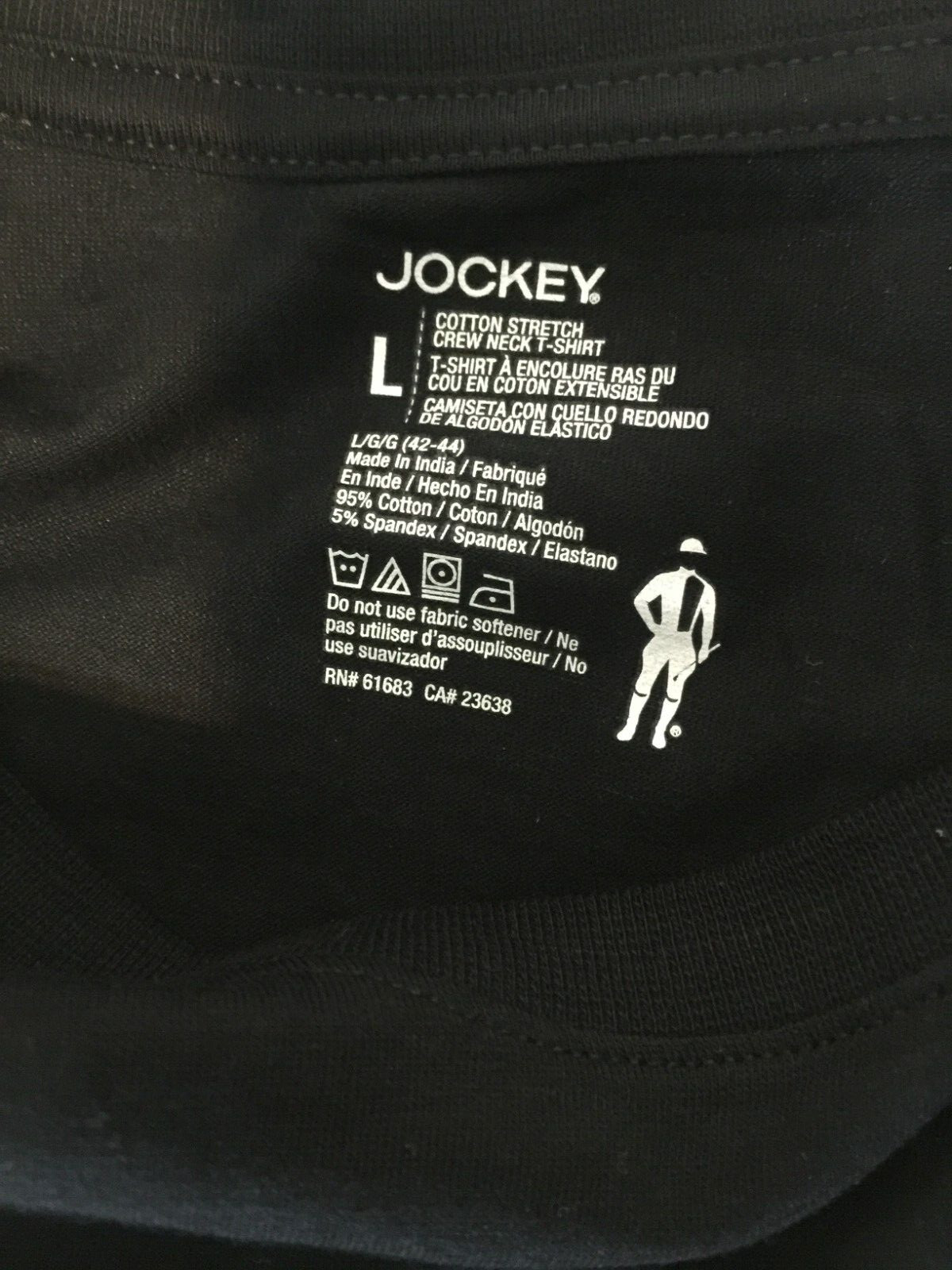Mens Large Logo T Shirt * Black Crew Neck * Pac 12 Conference / Jockey * New gallery