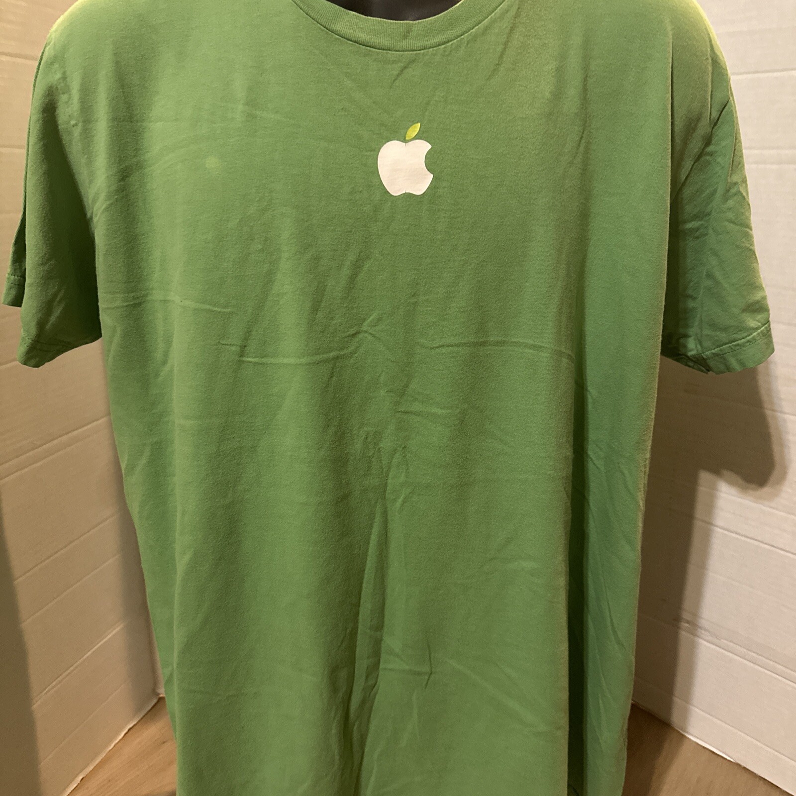 APPLE Employee T-Shirt~AMERICAN APPAREL USA~ Apple Green~TECH COMPANY~Adult XL