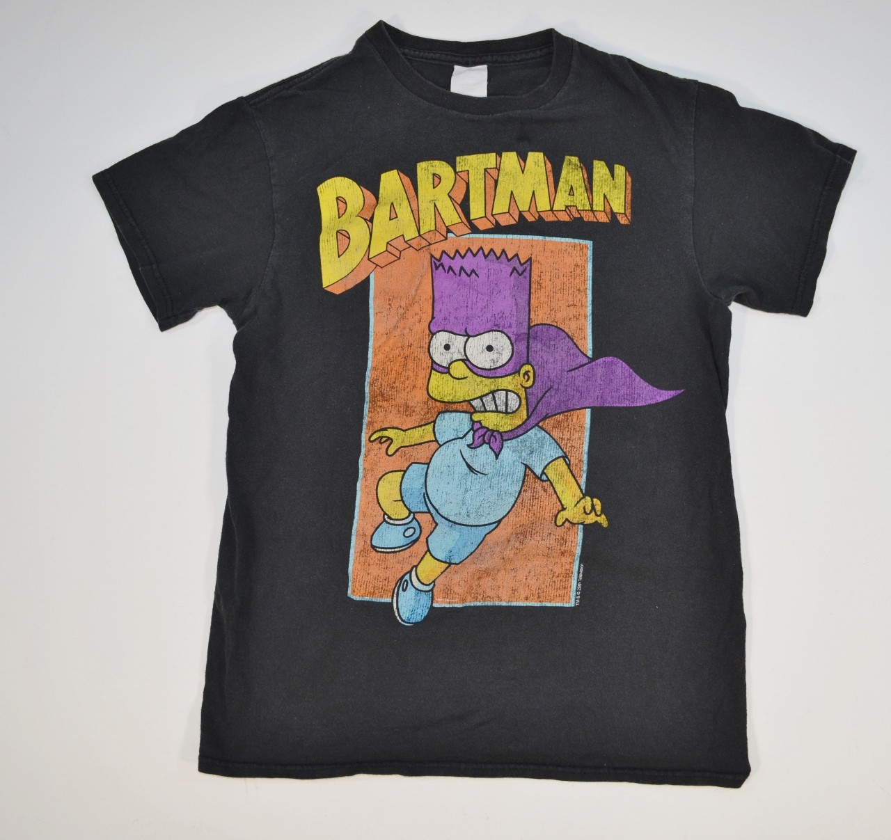 TV Show Promo Y2K The Simpsons Bart Bartman Mens Black Shirt Size Small gallery
