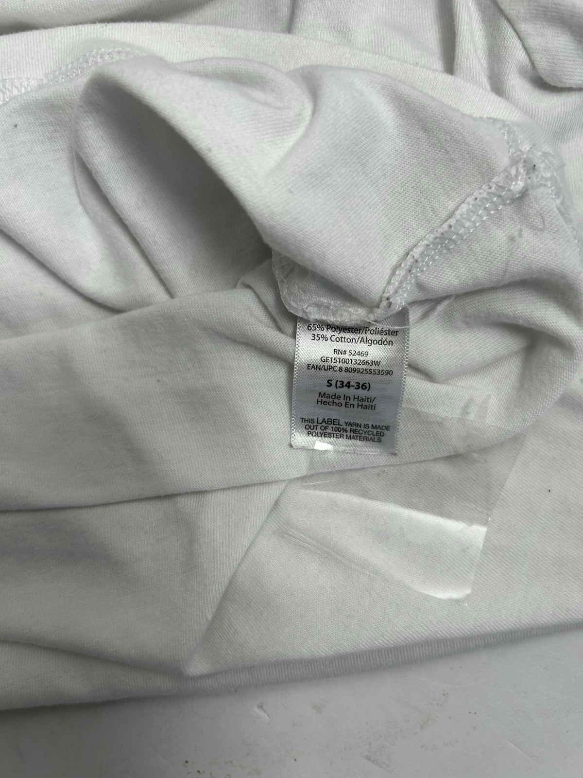 Men’s White Tee Shirt In 34-36 Small gallery