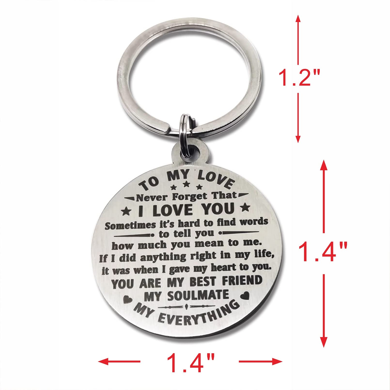 16th Anniversary Keychain Gifts Steel Engraved 16 Year Anniversary Decoration... gallery