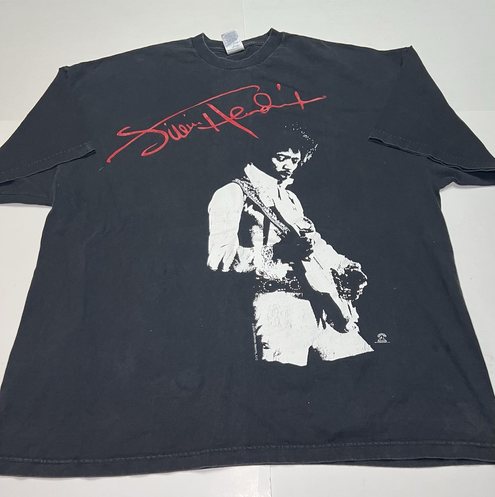 Vintage 2005 Jimi Hendrix T Shirt Black Graphic Band Tee XXL Rock