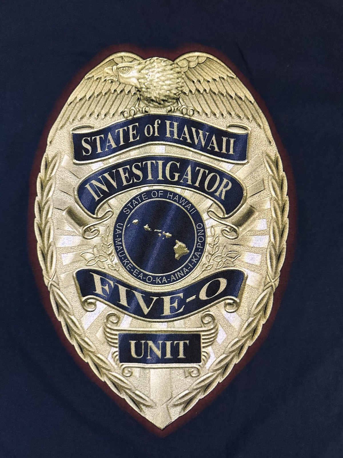 Hawaii Five-O State Of Hawaii Investigator Unit Dead Stock T-Shirt Navy Men’s SM gallery