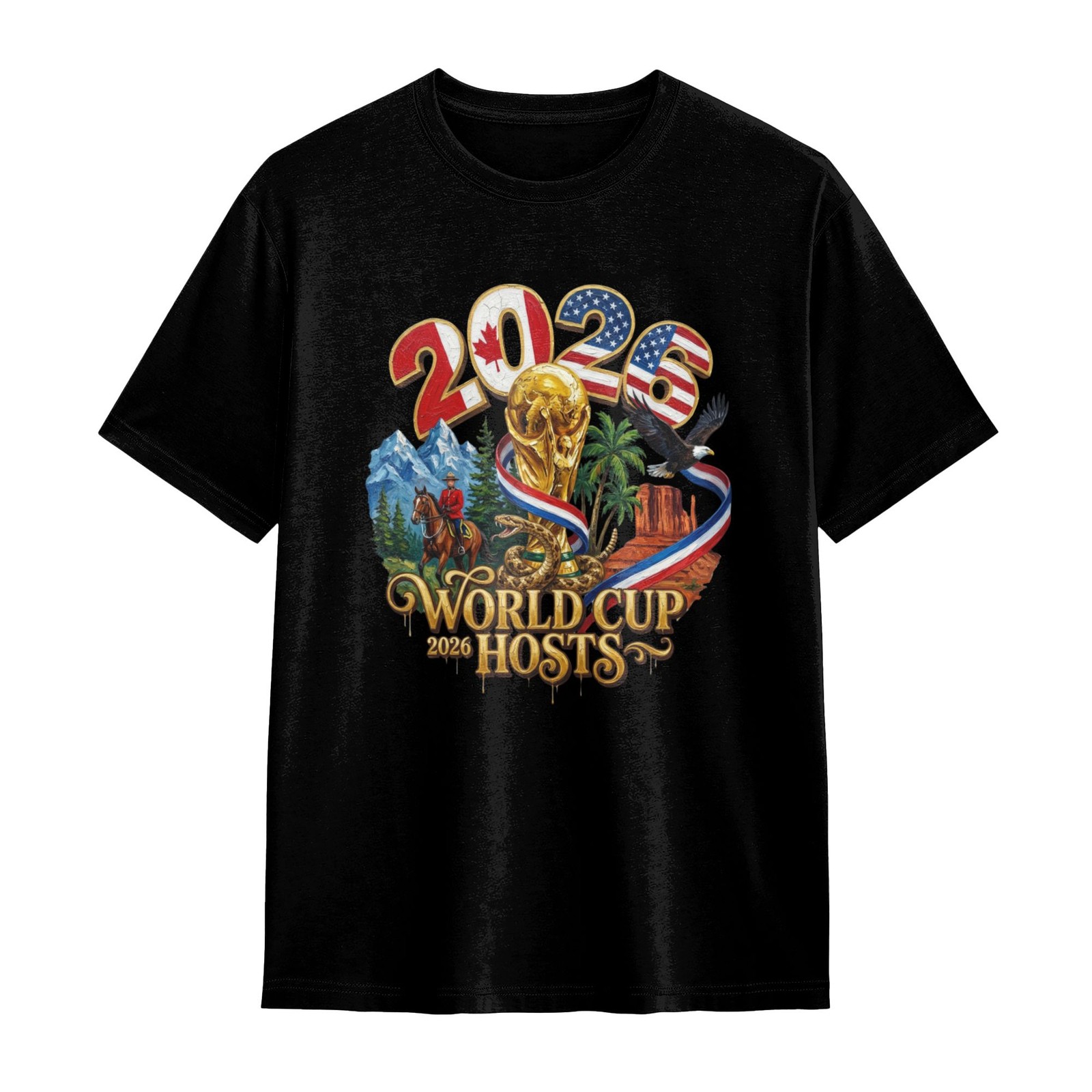 2026 World Cup Hosts T-Shirt USA/Canada/Mexico Soccer Fans Merchandise Unisex gallery
