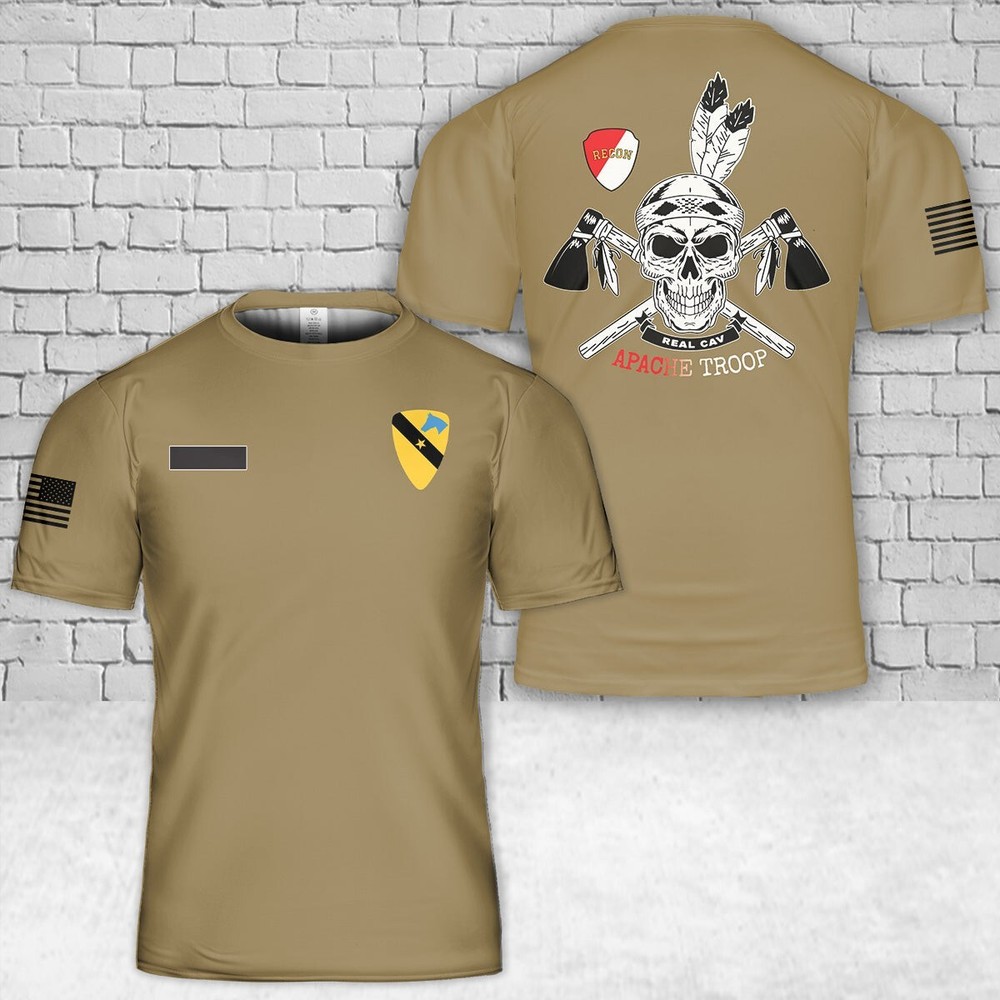 Custom Name US Army Apache Troop 4-9 CAV Military shirt 3D shirt full size S-5XL