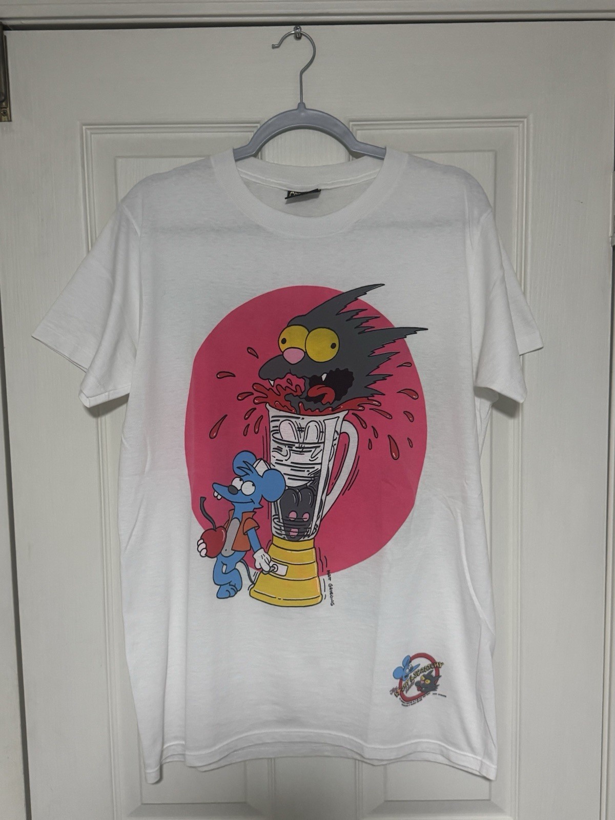 The Simpsons Itchy and Scratchy Vintage T Shirt 90s Single Stitch Size Large Men gallery