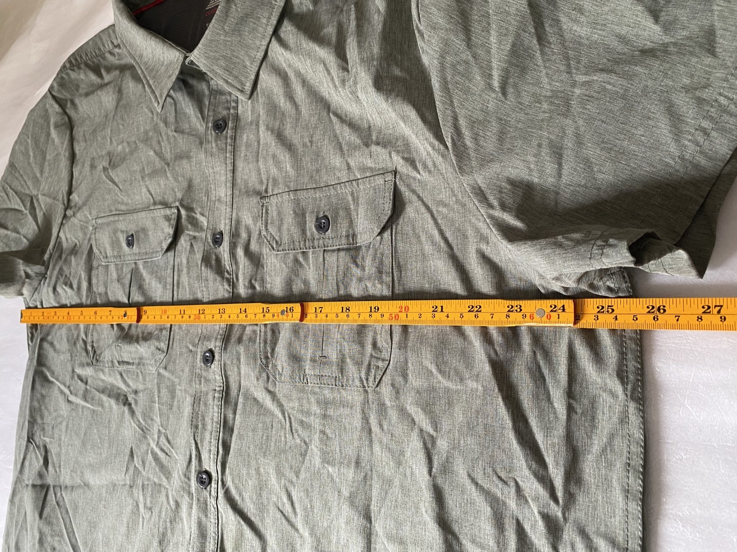 ZeroXposur Travel Series Button Up Shirt Men's XXL Green Short Sleeve Collared P gallery