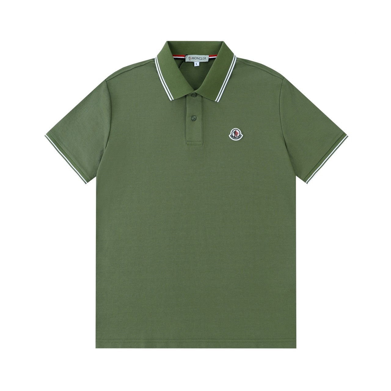 Moncler Green Men's Two-Tone Polo Shirt L gallery