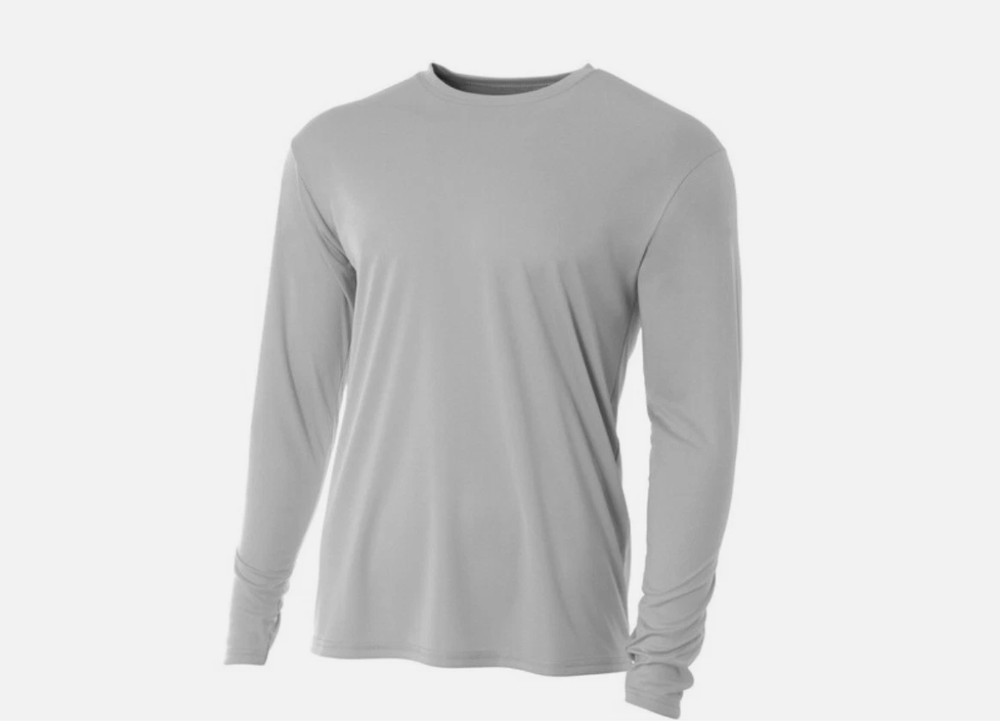A4 N3165 Men’s Cooling Performance T Shirt Long Sleeve Moisture Wicking- Medium