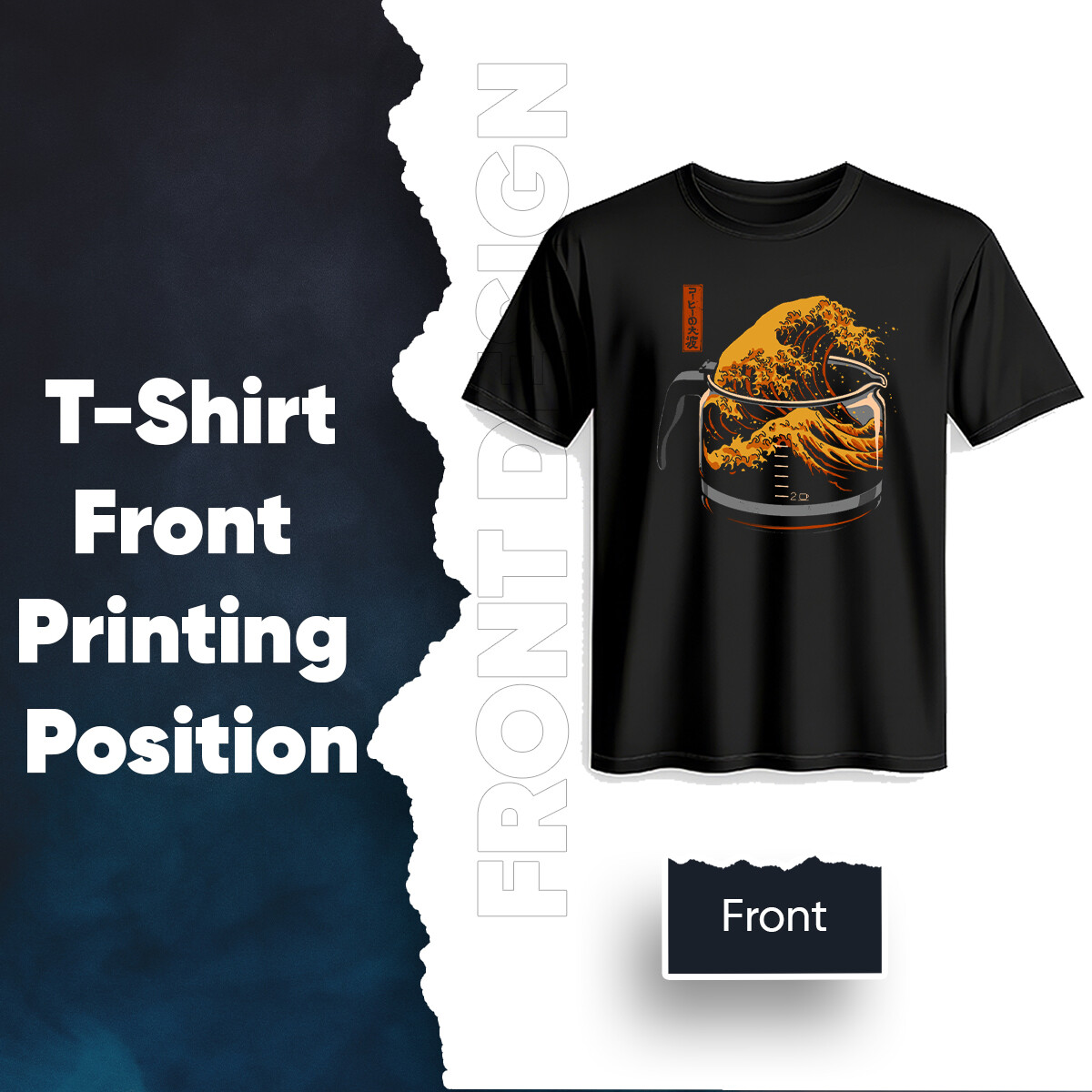 The Great Wave Of Coffee Japanese Drink Funny Mens Womens T-Shirts Top #T510 gallery