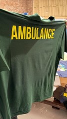 Customised Printed Left chest & Back Polo T-shirt, Custom Workwear Polo T Shirt