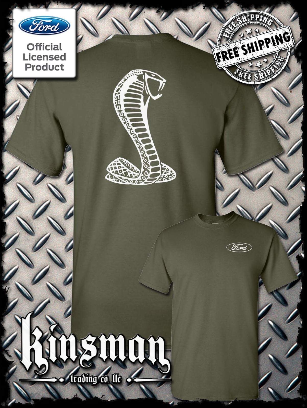 Licensed Ford / Shelby Cobra Logo T-Shirt - Official Product Mustang GT500 gallery