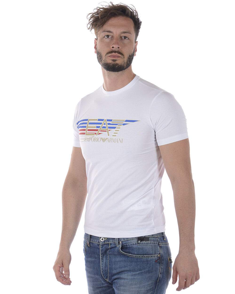 Emporio Armani EA7 T-Shirt Sweatshirt Man White 3ZPTA0PJM5Z 1100 SzXL MAKE OFFER gallery